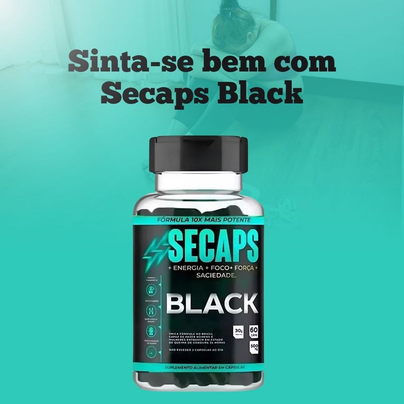 Secaps Black Original 60cp - Suplemento Natural - Promoção Exclusiva + Frete Grátis